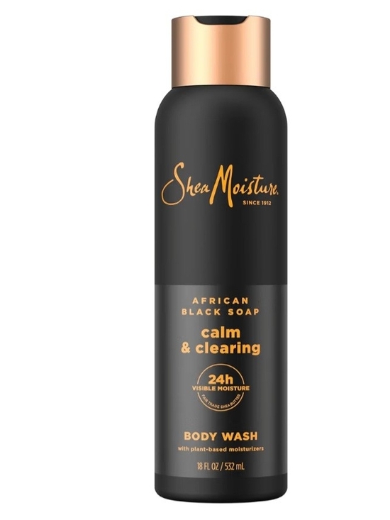 Shea Moisture Other - Shea Moisture Black and Gold African Black Soap Calm & Clearing Body Wash